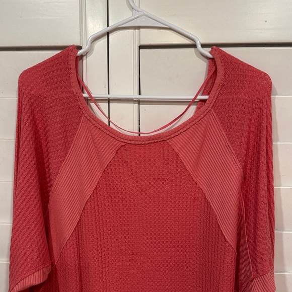 Free People Coral V-Neck Long Sleeve Top - Picture 8 of 9